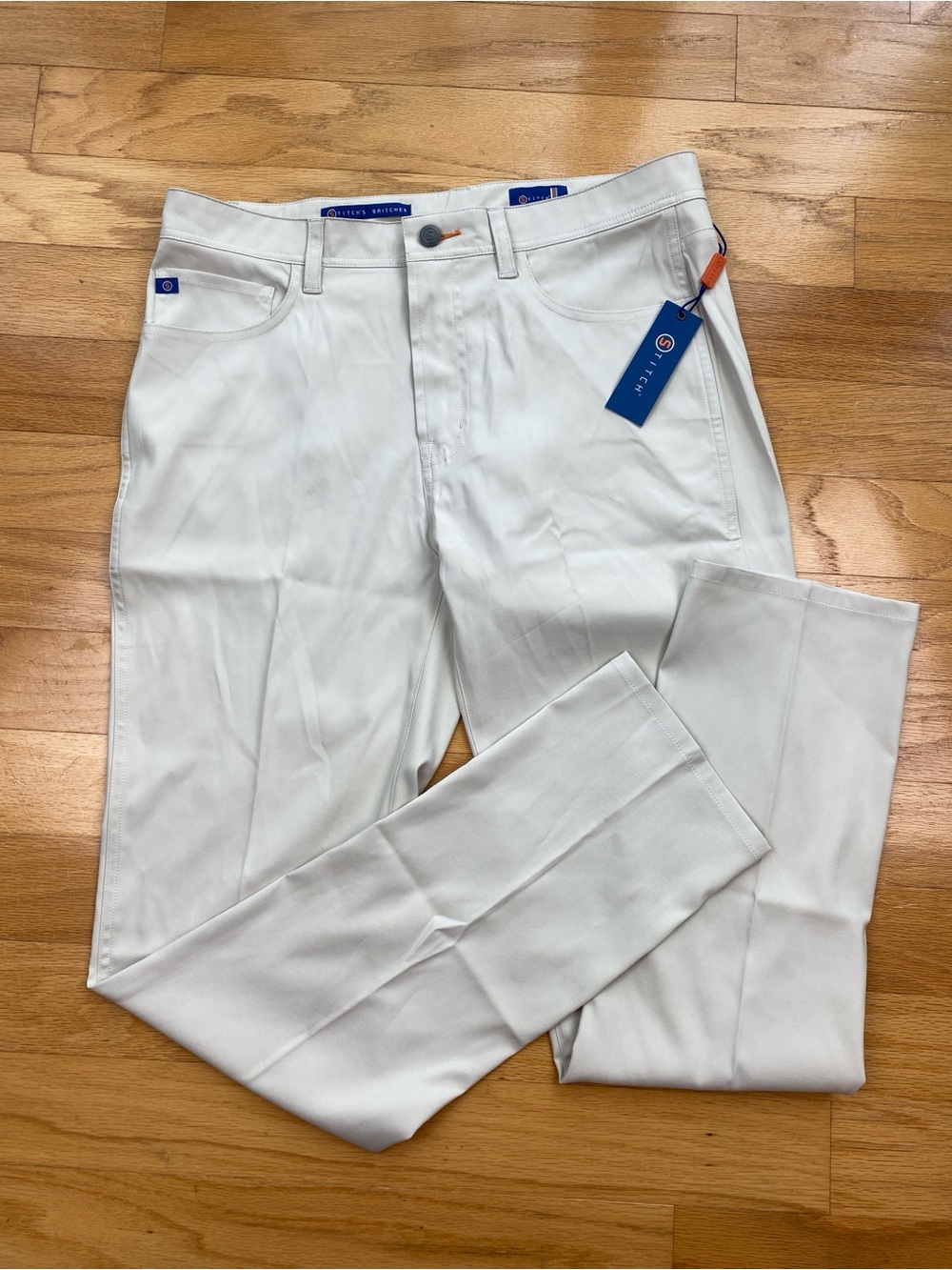 NWT Stitch's Britches Heston Five Pocket Performance Golf Pants Oyster 32x32
